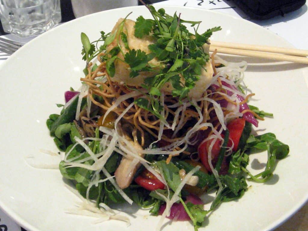 A plate of food at a Wagamama restaurant