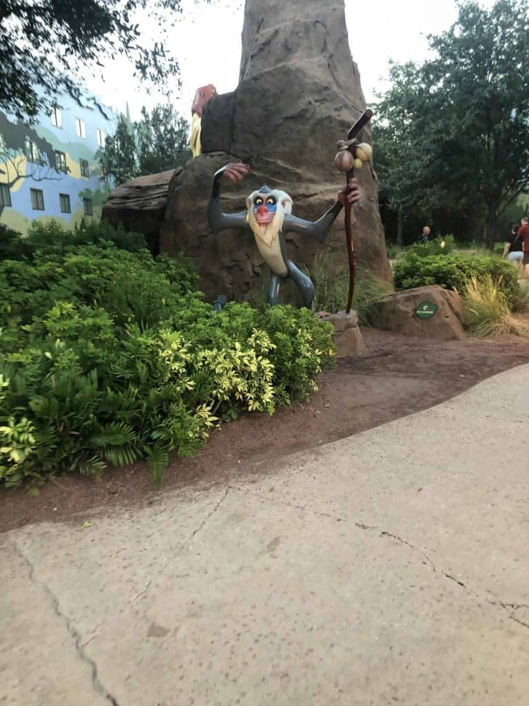 Statue of Rafiki from Lion King