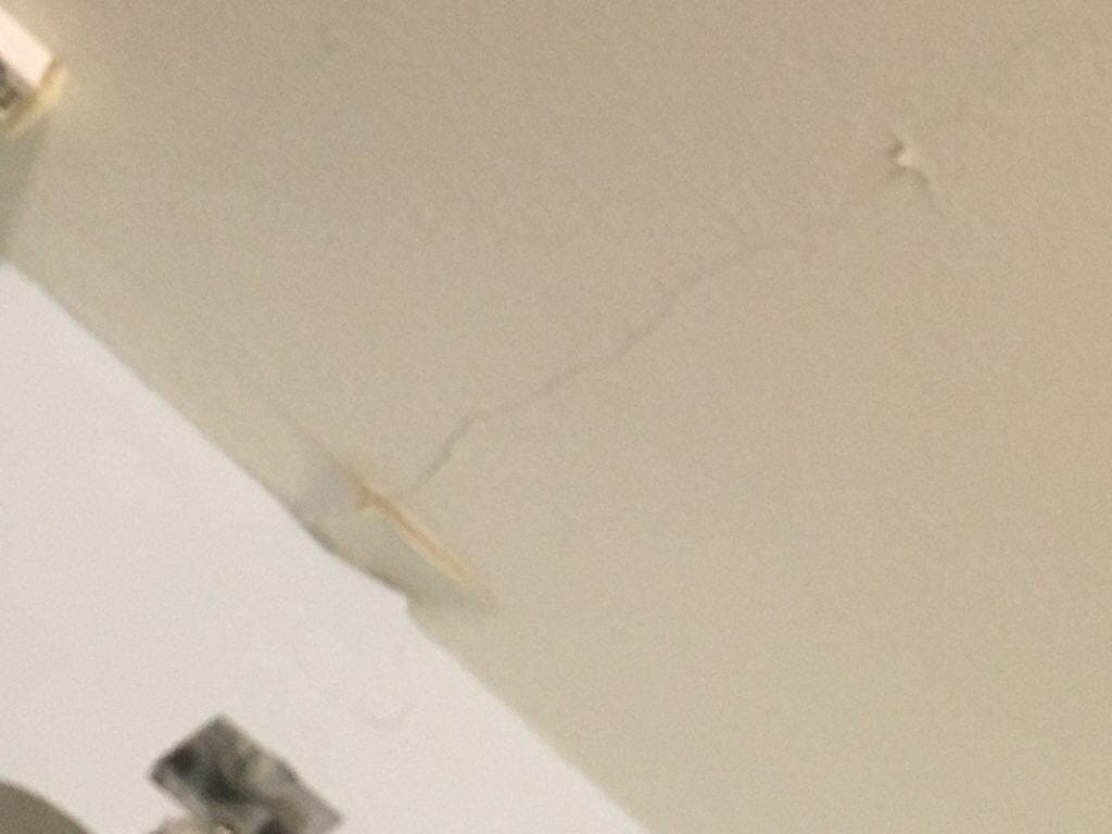 Cracked ceiling