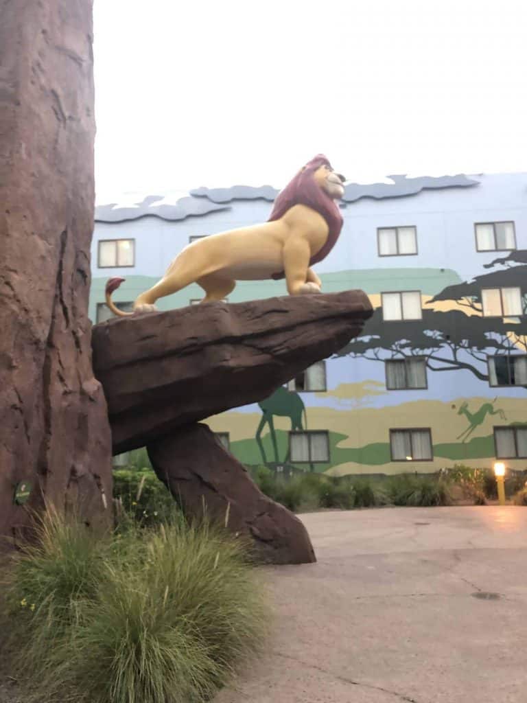 Art of Animation Lion King theming pride rock statue