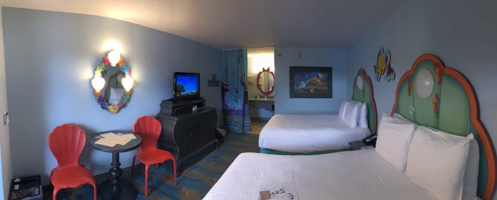 Inside the Little Mermaid rooms as part of the Disney Art of Animation review