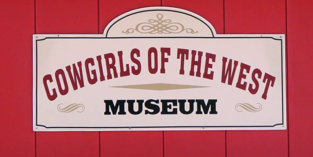 Cowgirls of the West Museum sign