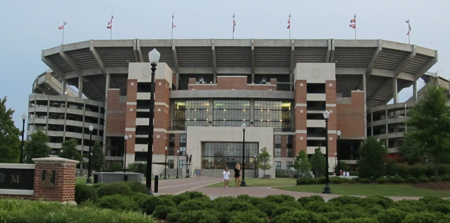 Exterior of Bryant-Denny Stadium