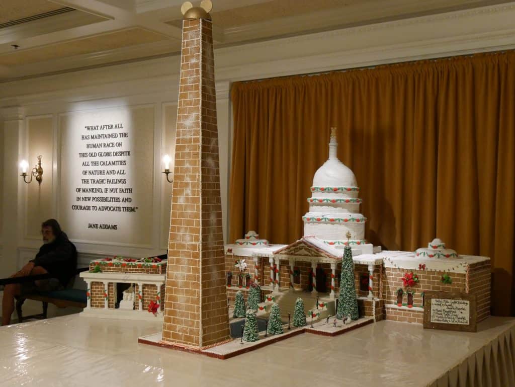 Gingerbread United States Capitol Building at Epcot, Disney World at Christmas