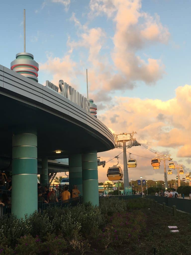 The Disney Skyliner sign at Hollywood Studios