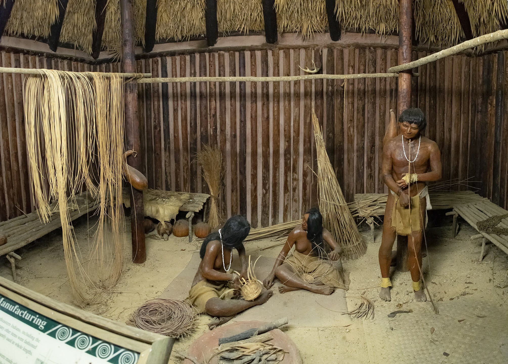 Exhibit of native tribe at Moundville Archaeological Park in Tuscaloosa