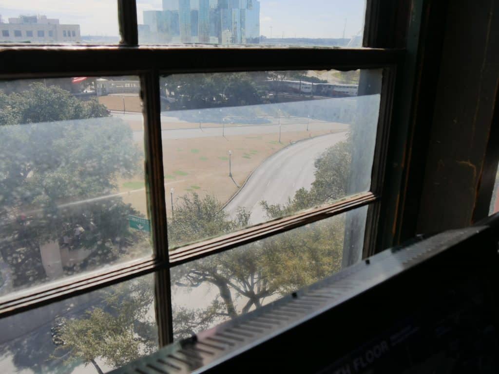 View from window in Sixth Floor Museum Dallas, Texas