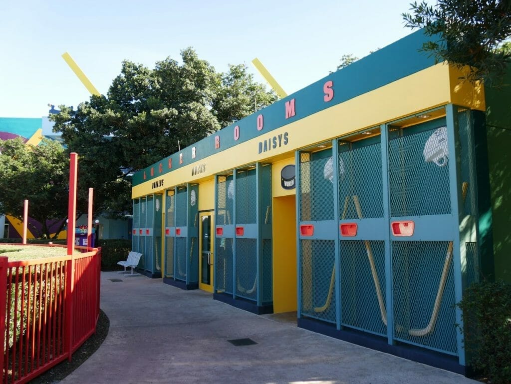Disney All-Star Movies pool review changing area