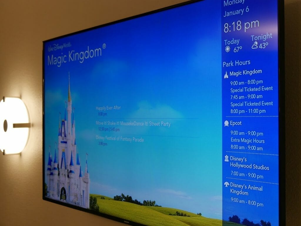 Disney All-Star movies room review TV on wall