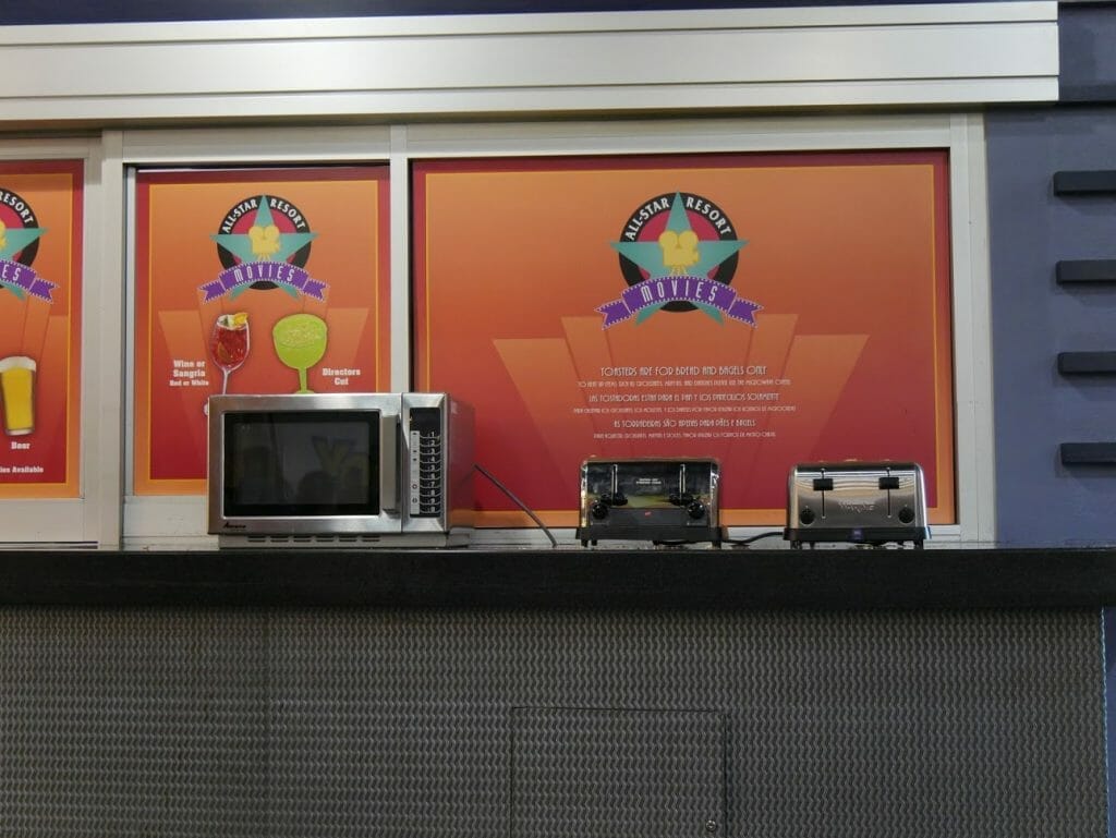 Disney World All Star Movies Resort Food Court microwave