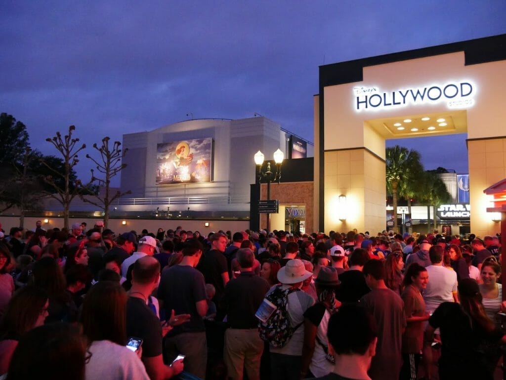 People queuing in Hollywood Studios for Toy Story Land