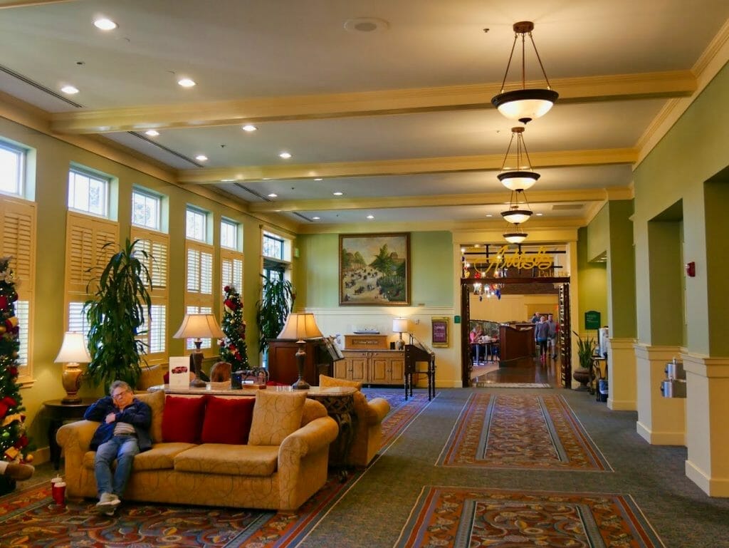 Inside of a Disney resort