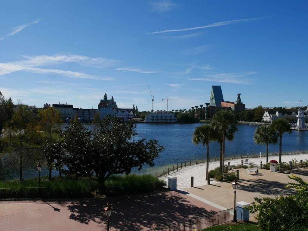 The view from a balcony at Beach Club resort Disney