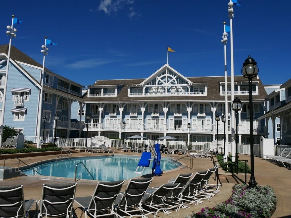 A smaller pool at Beach Club resort Disney World