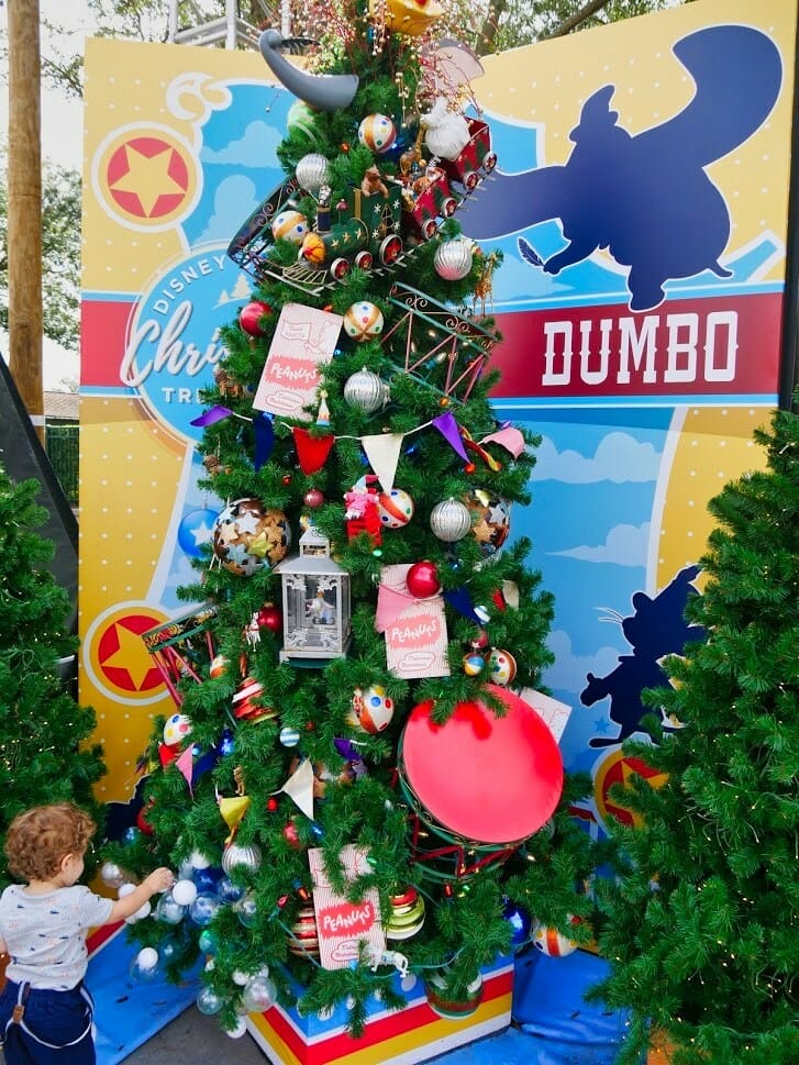 A Dumbo Christmas tree with many Dumbo decorations