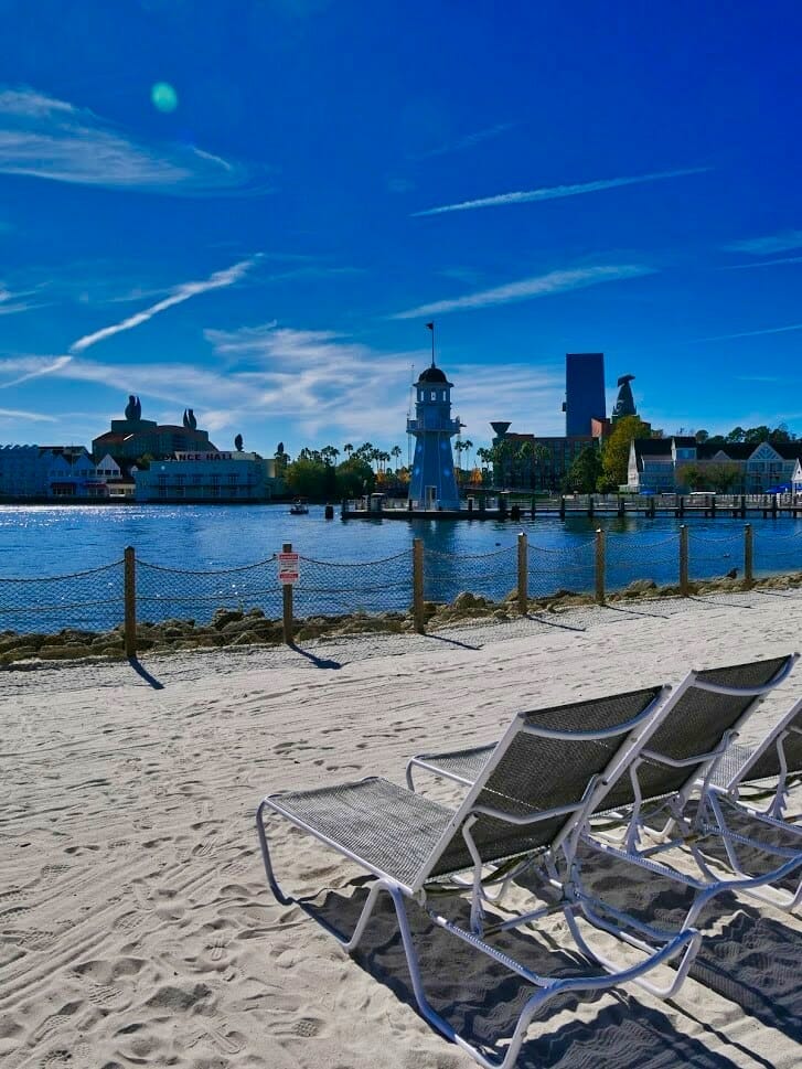 The Beach Club beach with deck chairs