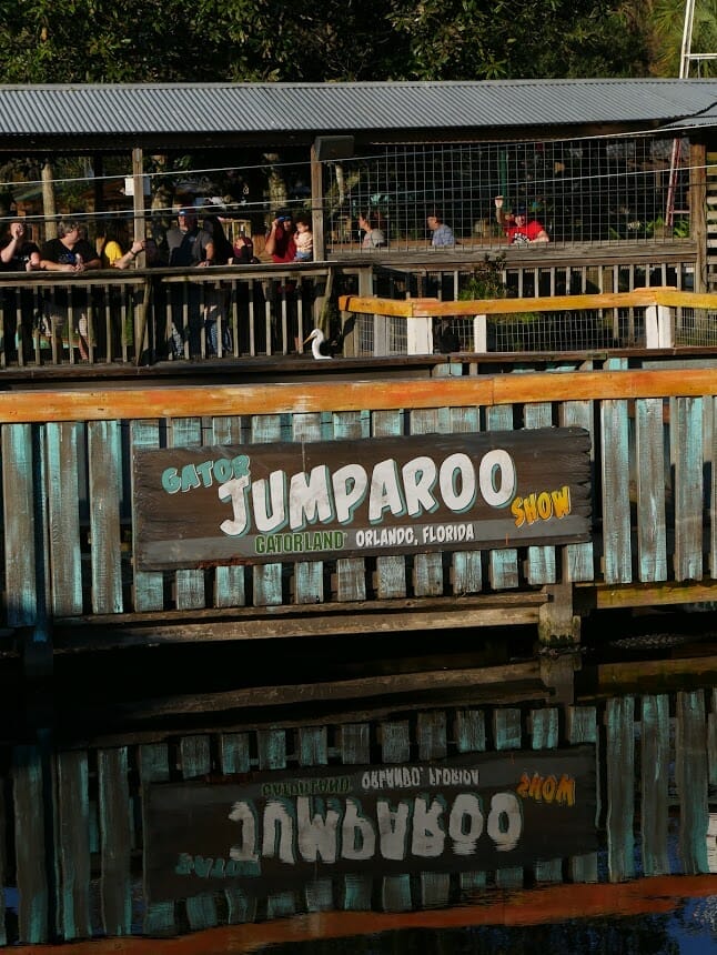 "Gator Jumparoo Show Gatorland Orlando Florida" sign
