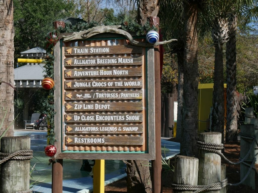 The map at Gatorland