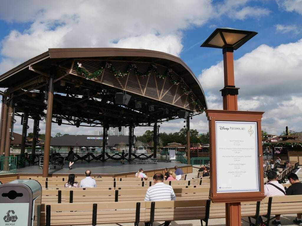 Concert area at Disney Springs at Disney World