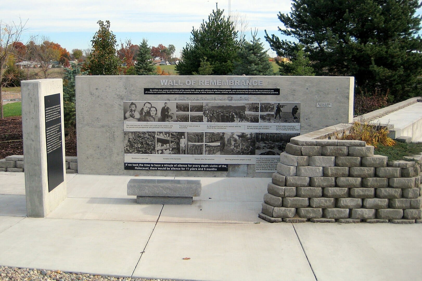 Wall of Remembrance at the Nebraska State Holocaust Memorial