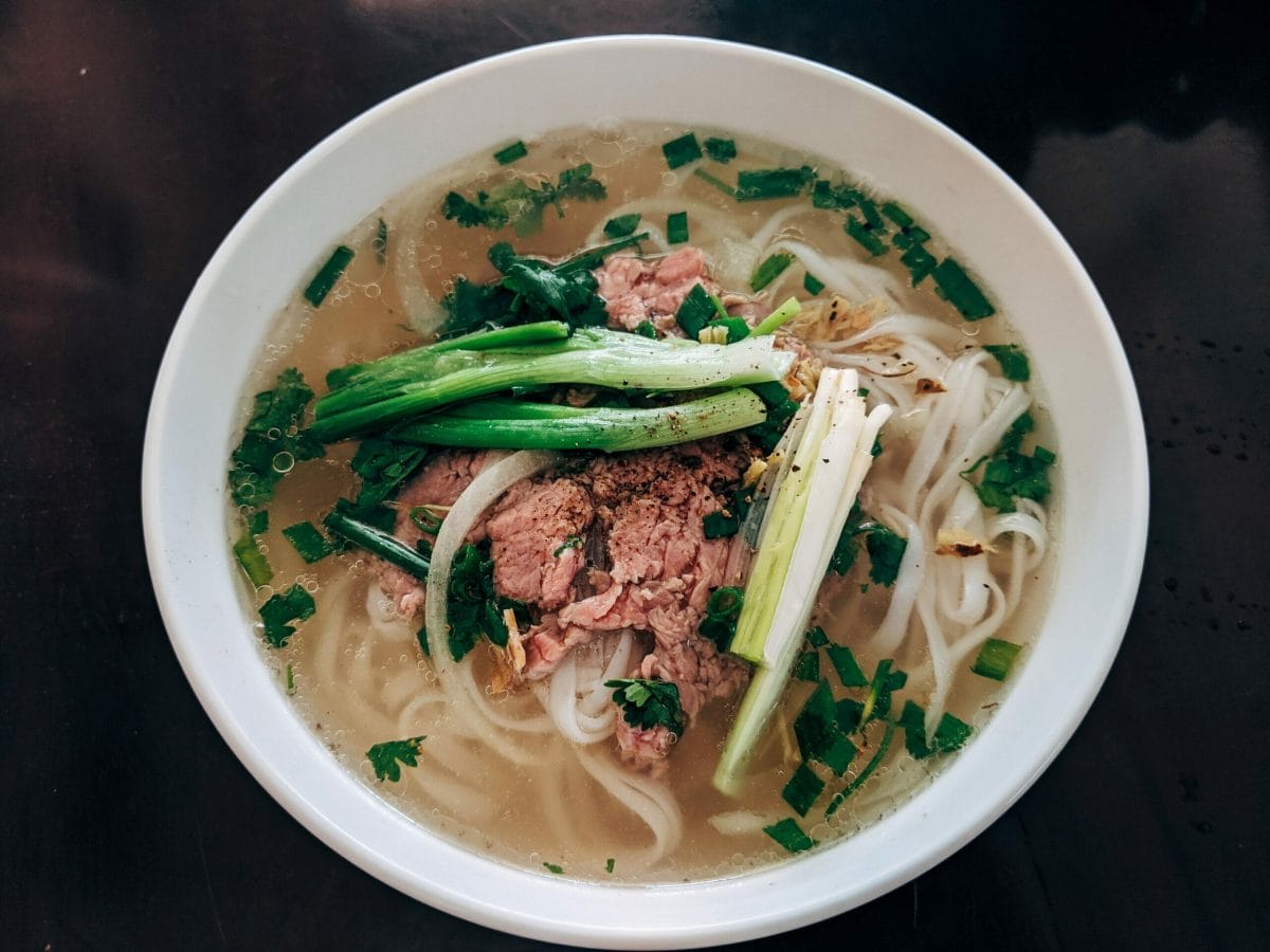 A bowl of Pho, a type of Vietnamese soup