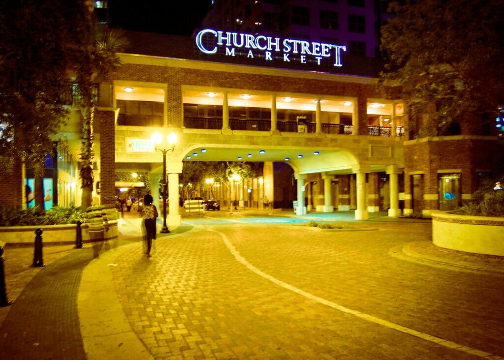 Church Street Market at night