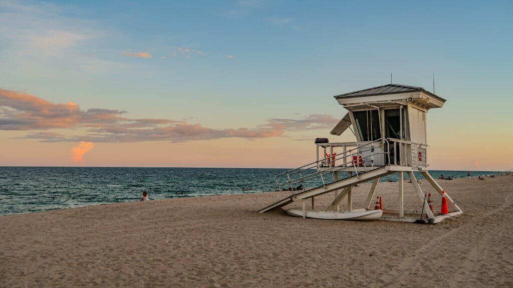 beach hut on Florida beach