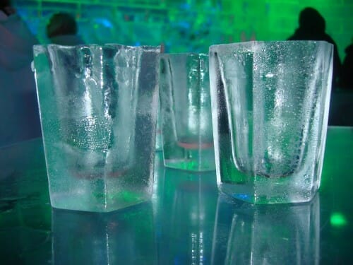 ice glasses at Ice Bar Orlando