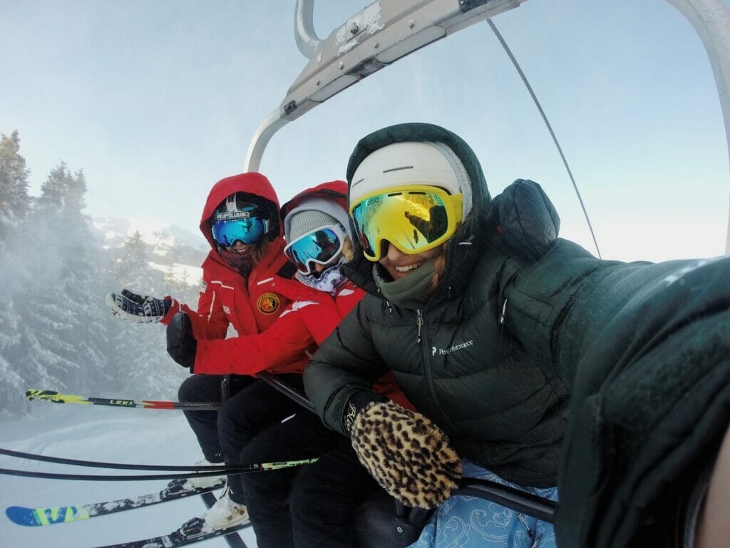 family ski trip captions