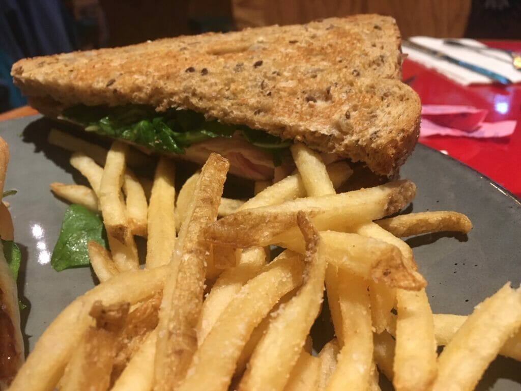turkey sandwich at whispering canyon cafe