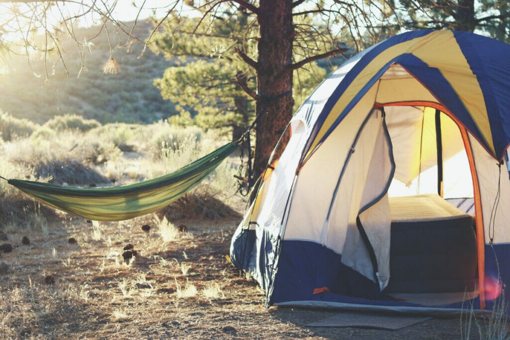 tent and hammock