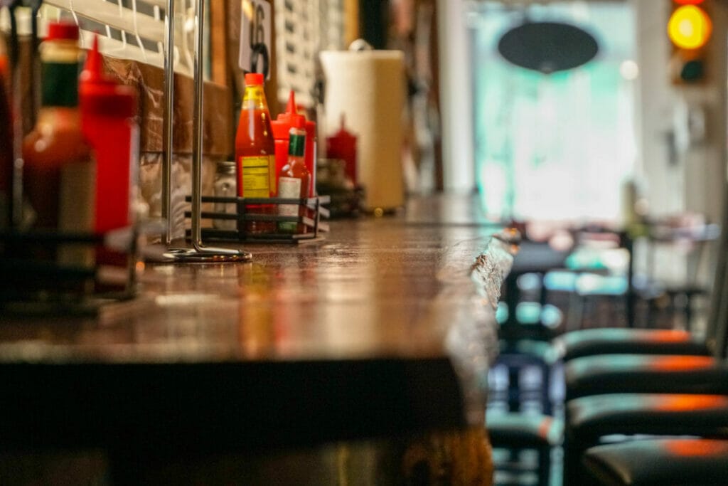 bar at a restaurant