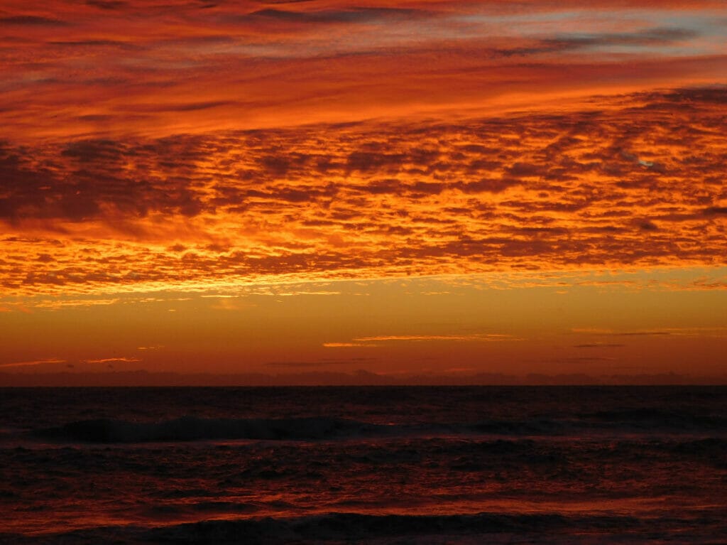 sunset over cocoa beach