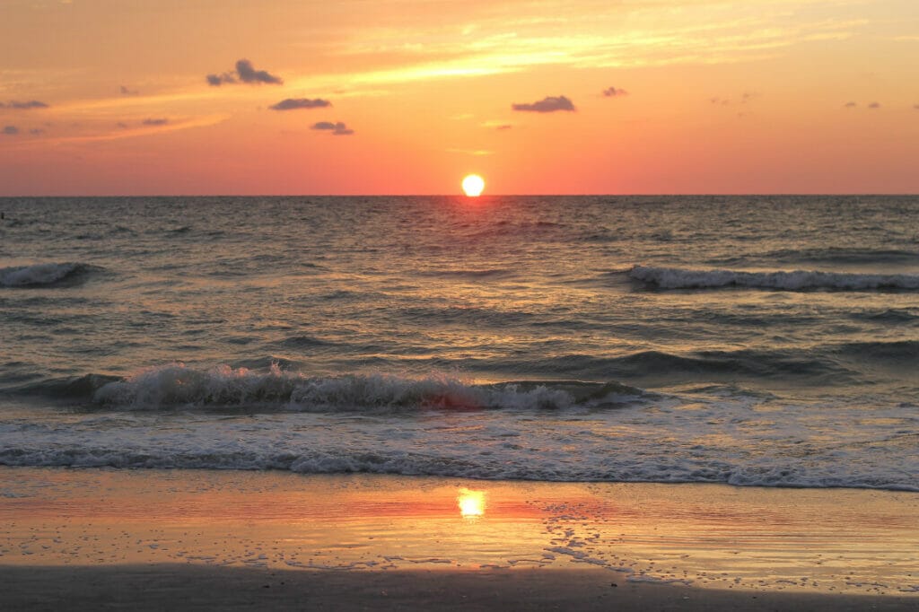 Indian Rocks Beach Florida at sunset