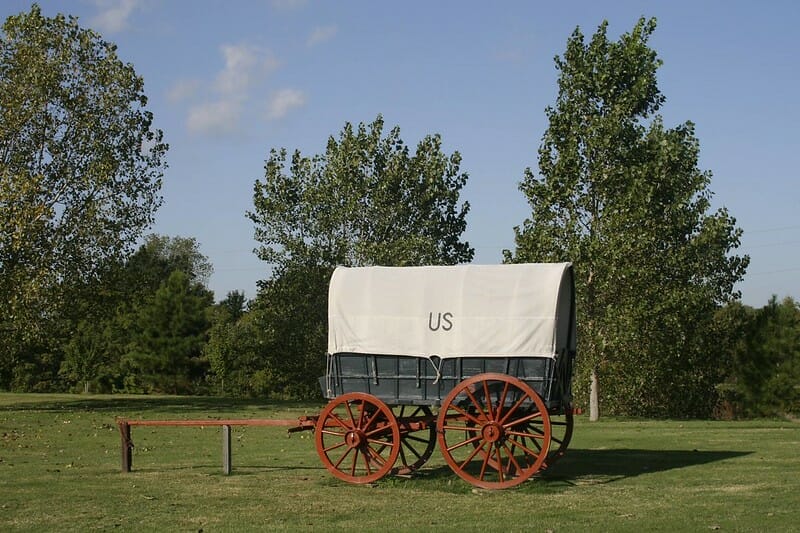 wagon at Fort Smith