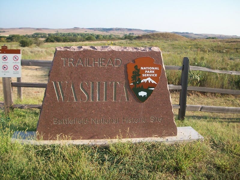 Washita trailhead sign