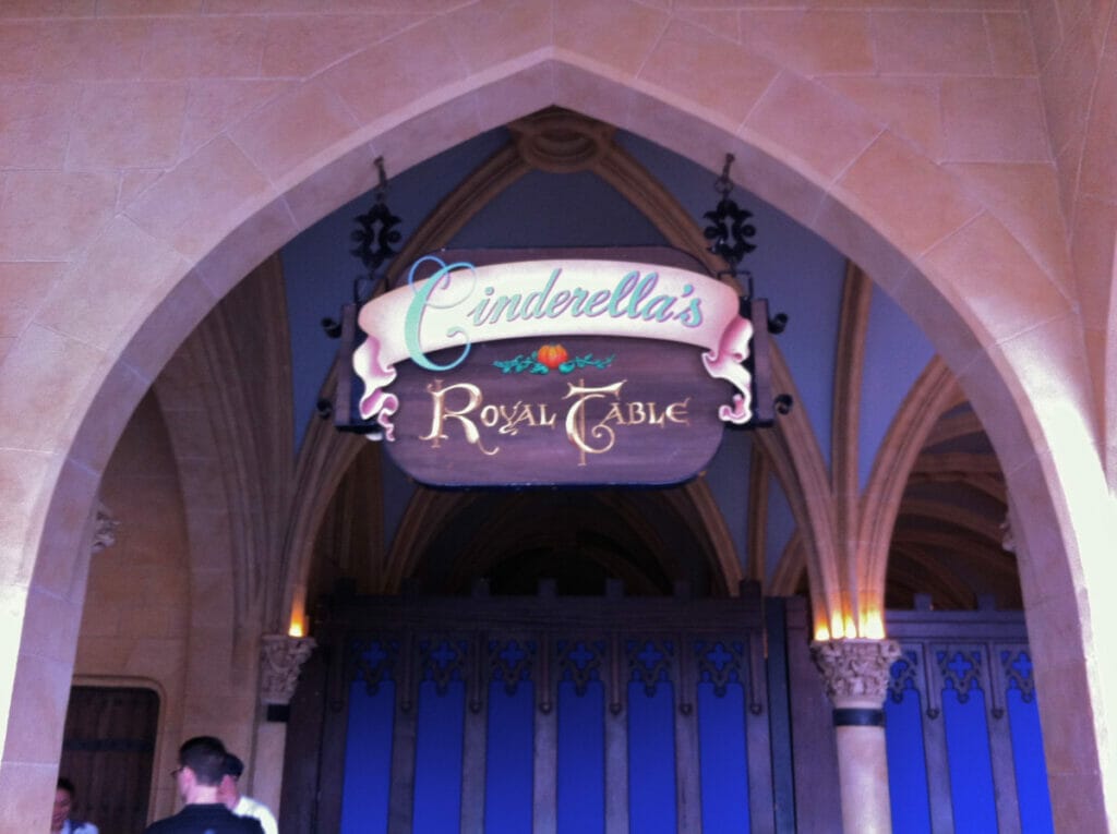 Cinderellas royal table sign