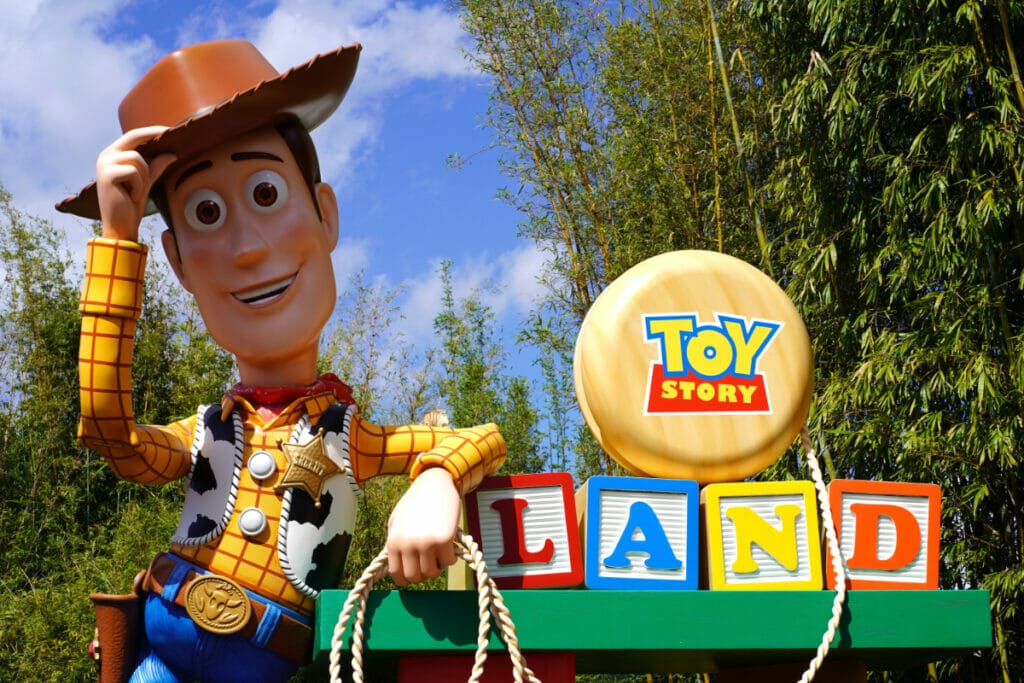 Woody at Toy Story Land