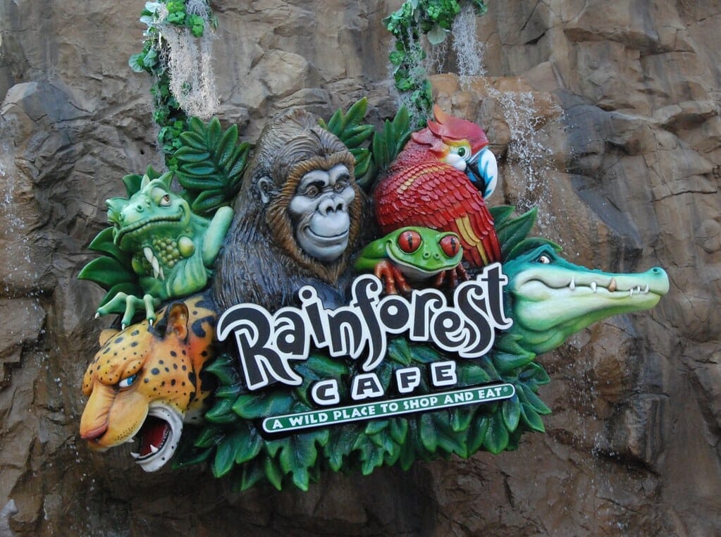 Rainforest cafe sign