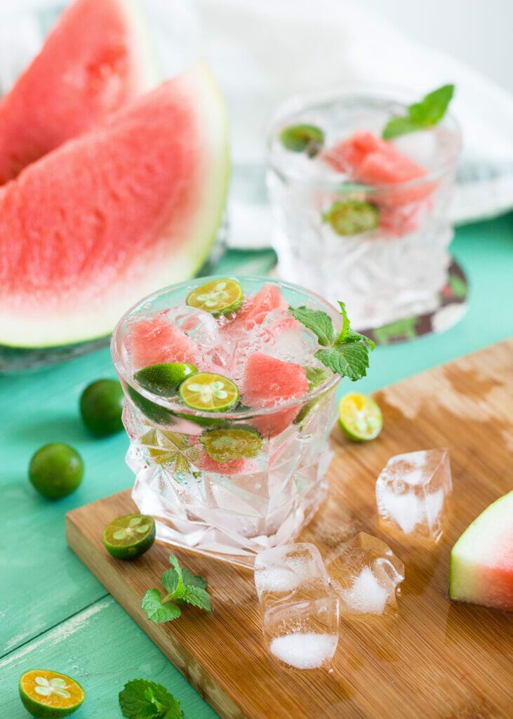 glass of watermelon drink