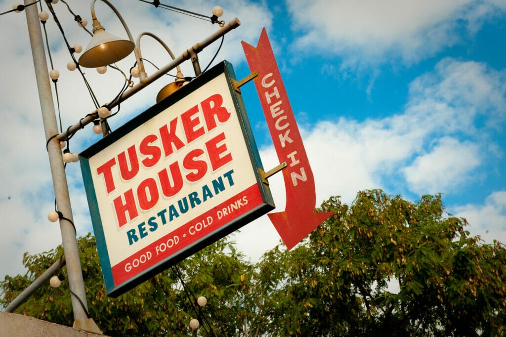 Tusker House sign