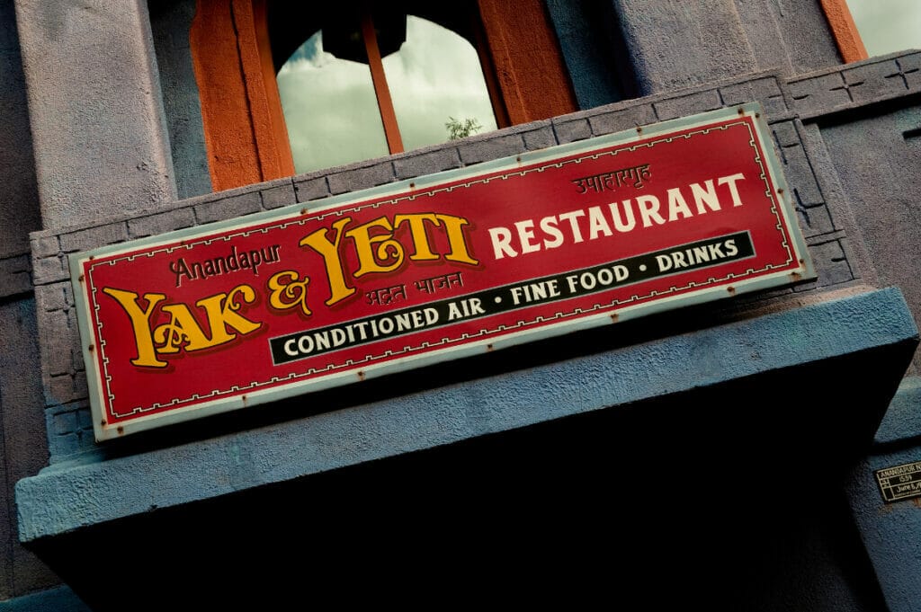 Yak and Yeti restaurant sign