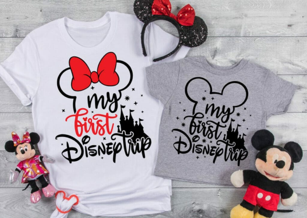 Family trip arrow shirts Disney trip matching shirts Mickey version Kids Disney shirts First Disney Trip 