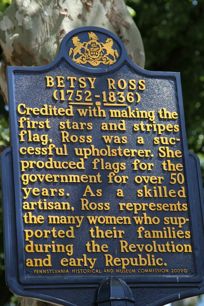 Betsy Ross Historical Marker in PA 