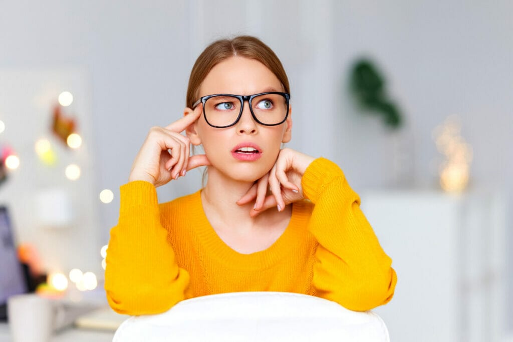 Girl looking puzzled