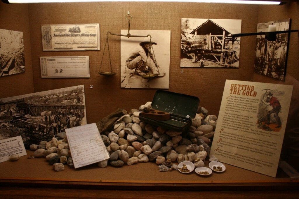 Gold Rush display at the Wells Fargo Bank, Old Town Sacramento, California