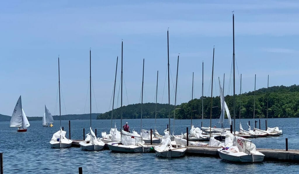 Sailboats at the Grand Maumelle Sailing Club