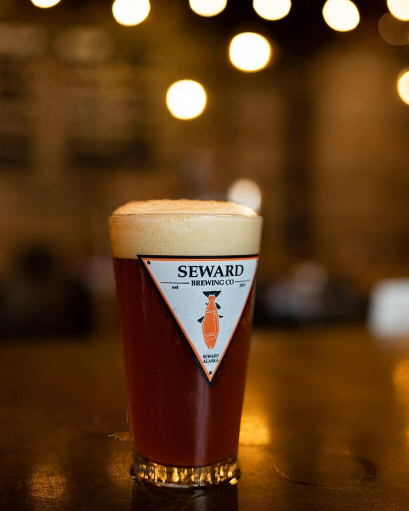 Frosty cold beer at the Seward Brewing Company