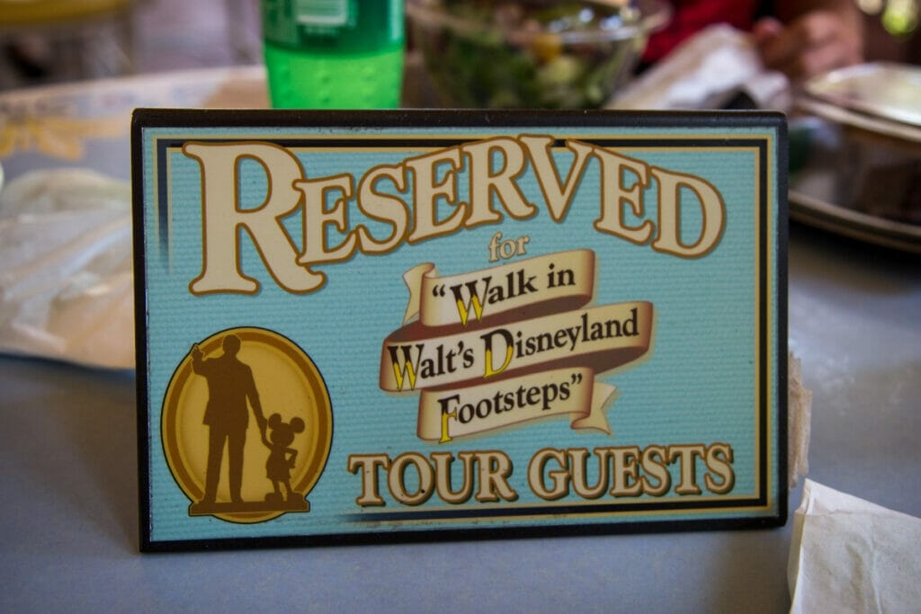 Walk in Walt's Steps Tour reserved lunch