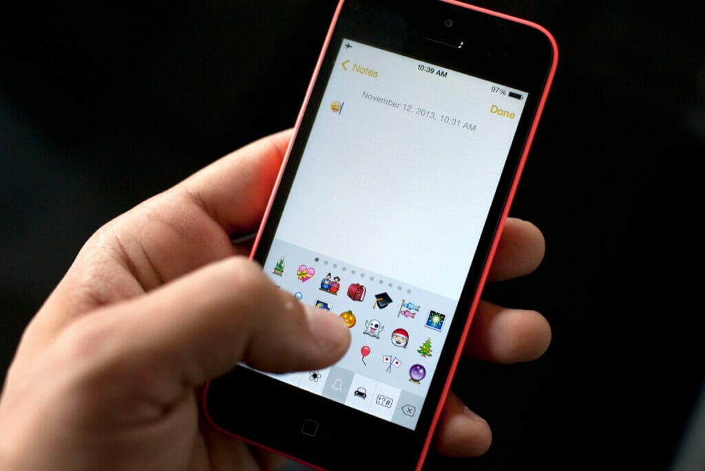 Picture of someone on their phone